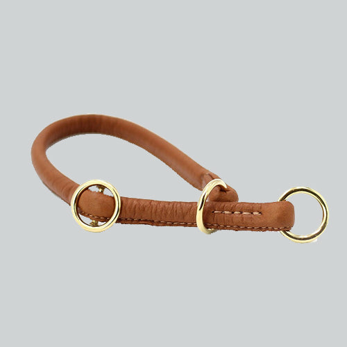 Halsband rundgenäht cognac