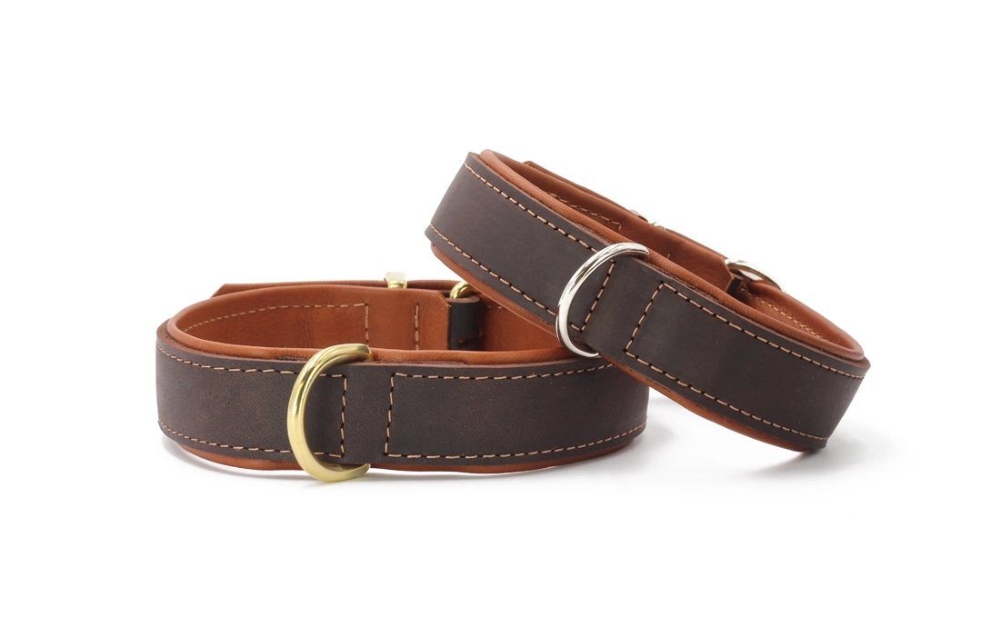 Halsband Klassik Premium braun-cognac