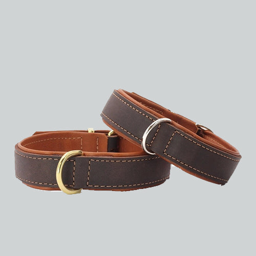 Halsband Klassik Premium braun-cognac