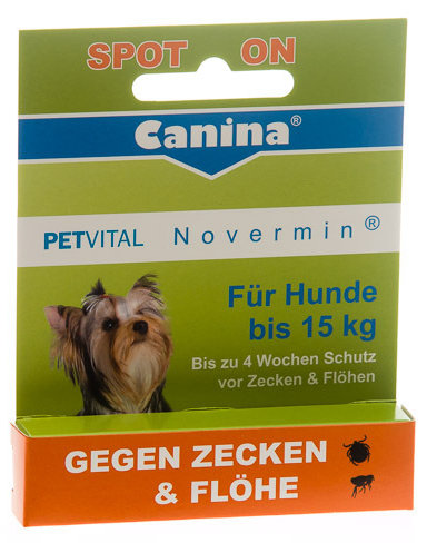 Zeckenmittel PETVITAL Novermin bis 15kg