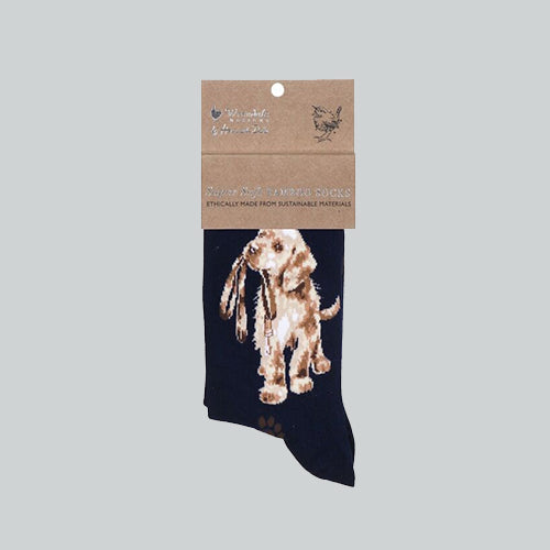 Damensocken Dog Sock Hopeful Navy Größe 37 -42